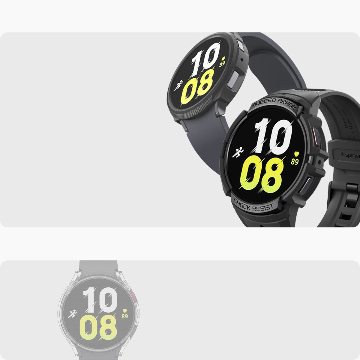 Szkło hartowane Spigen Glas.tr EZ Fit 2-Pack z ramką aplikacyjną dla Galaxy Watch 6 44mm